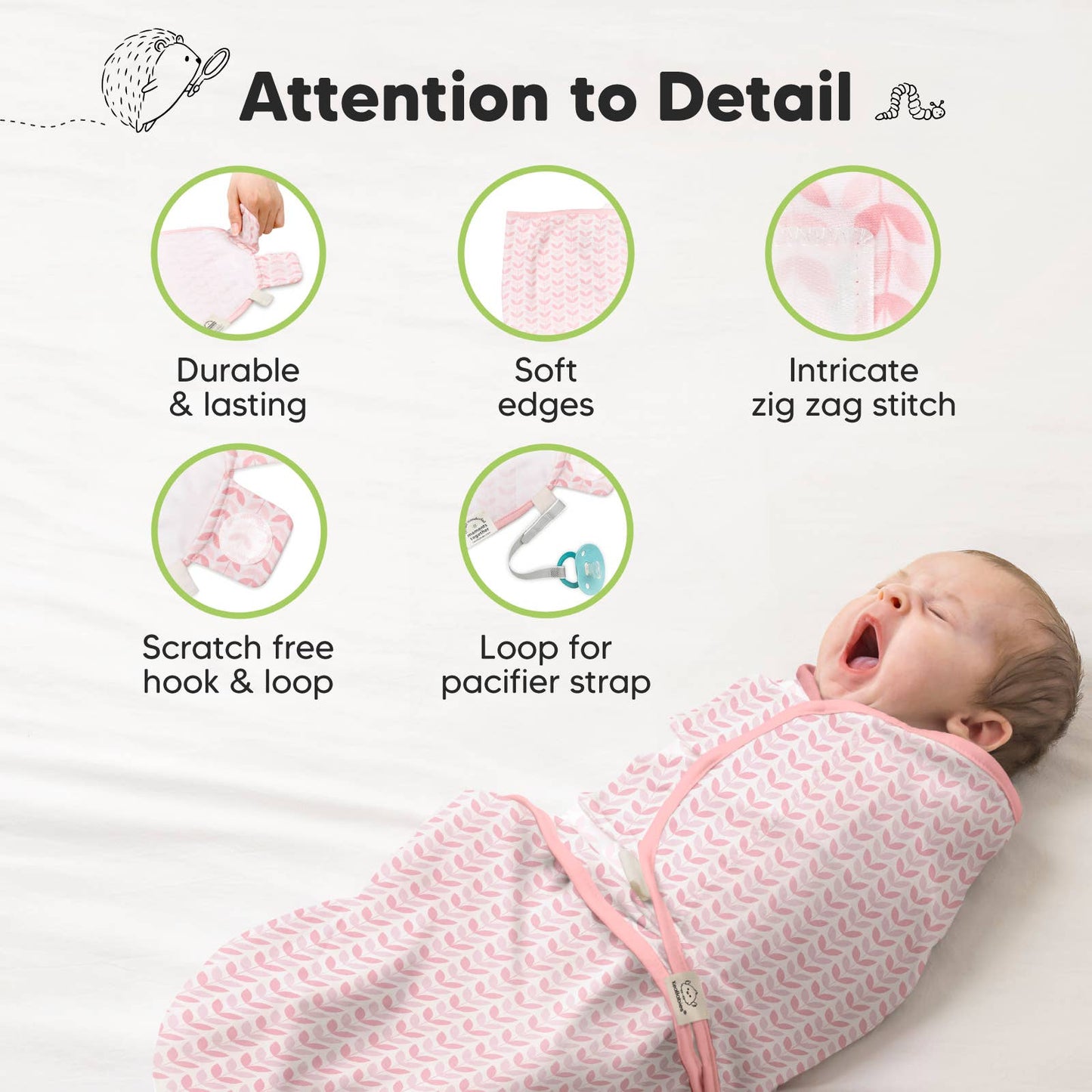 3pk Soothe Baby Swaddles 0-3 Months, Sleep Sack for Newborns