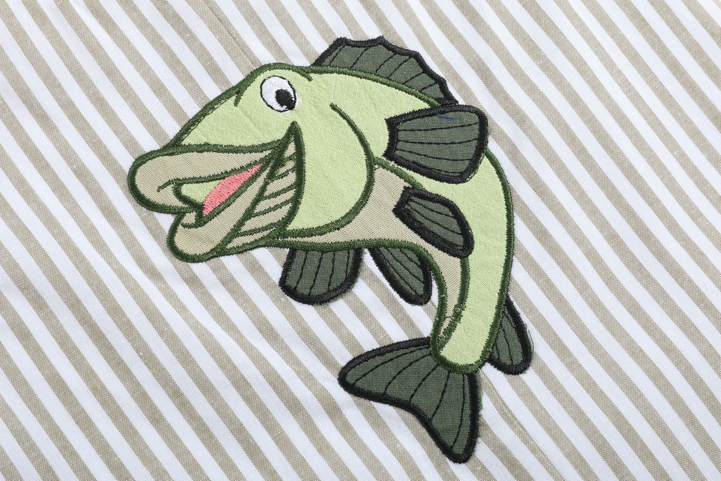 Big Mouth Bass Khaki Shortalls