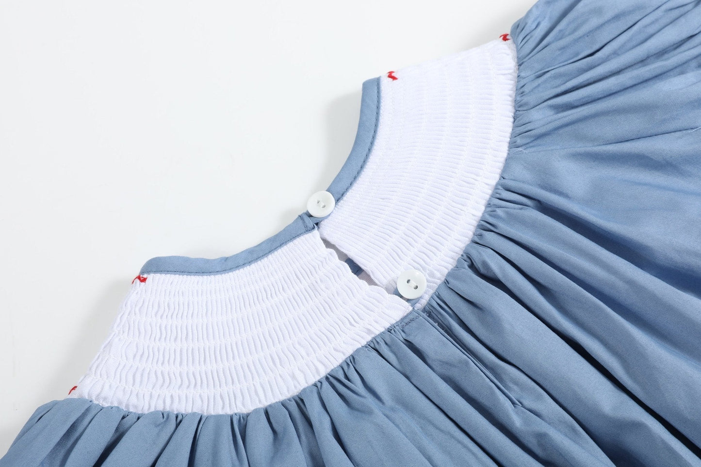 Blue Farm Animal Smocked Bishop Dress