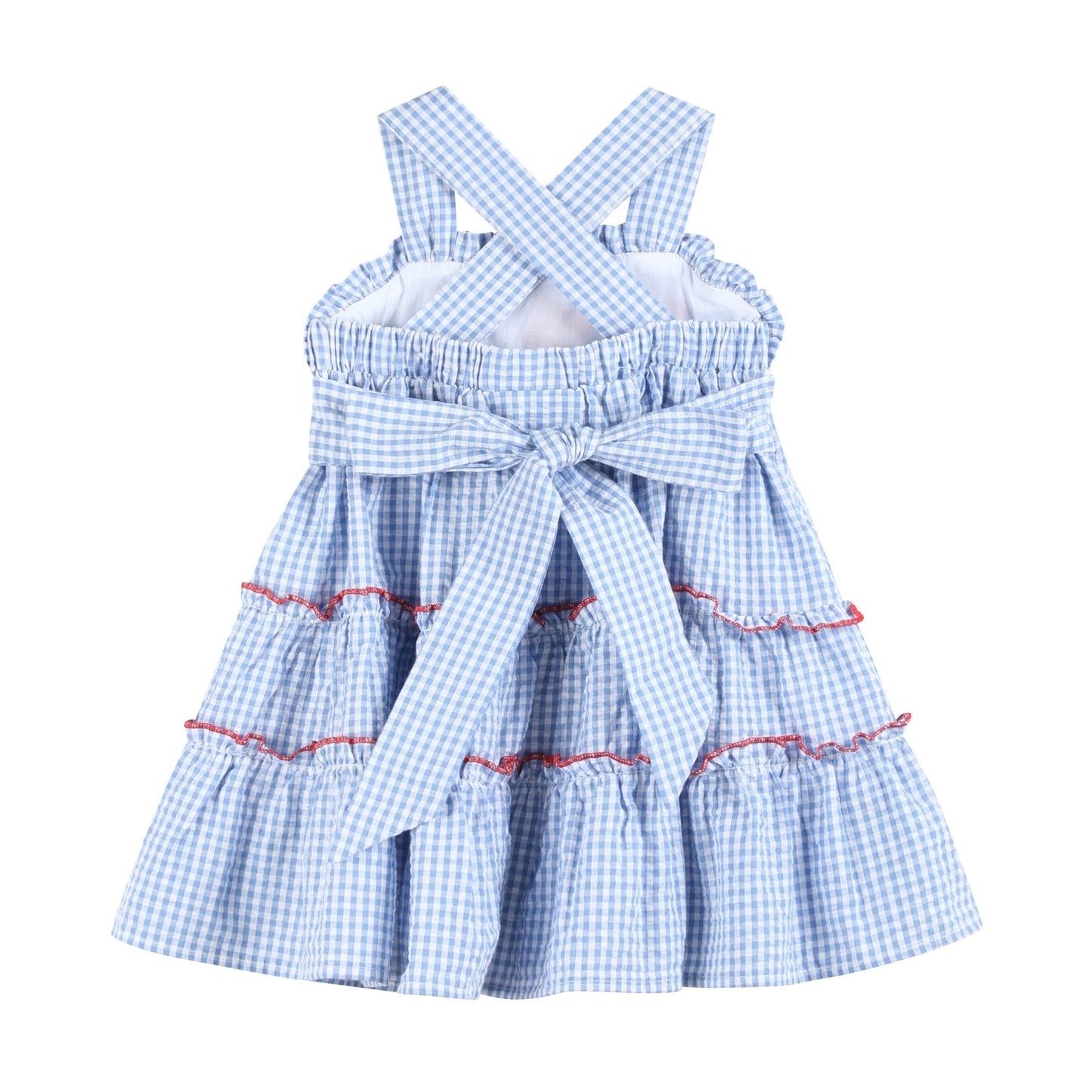 Blue Gingham Crawfish Layered Sundress
