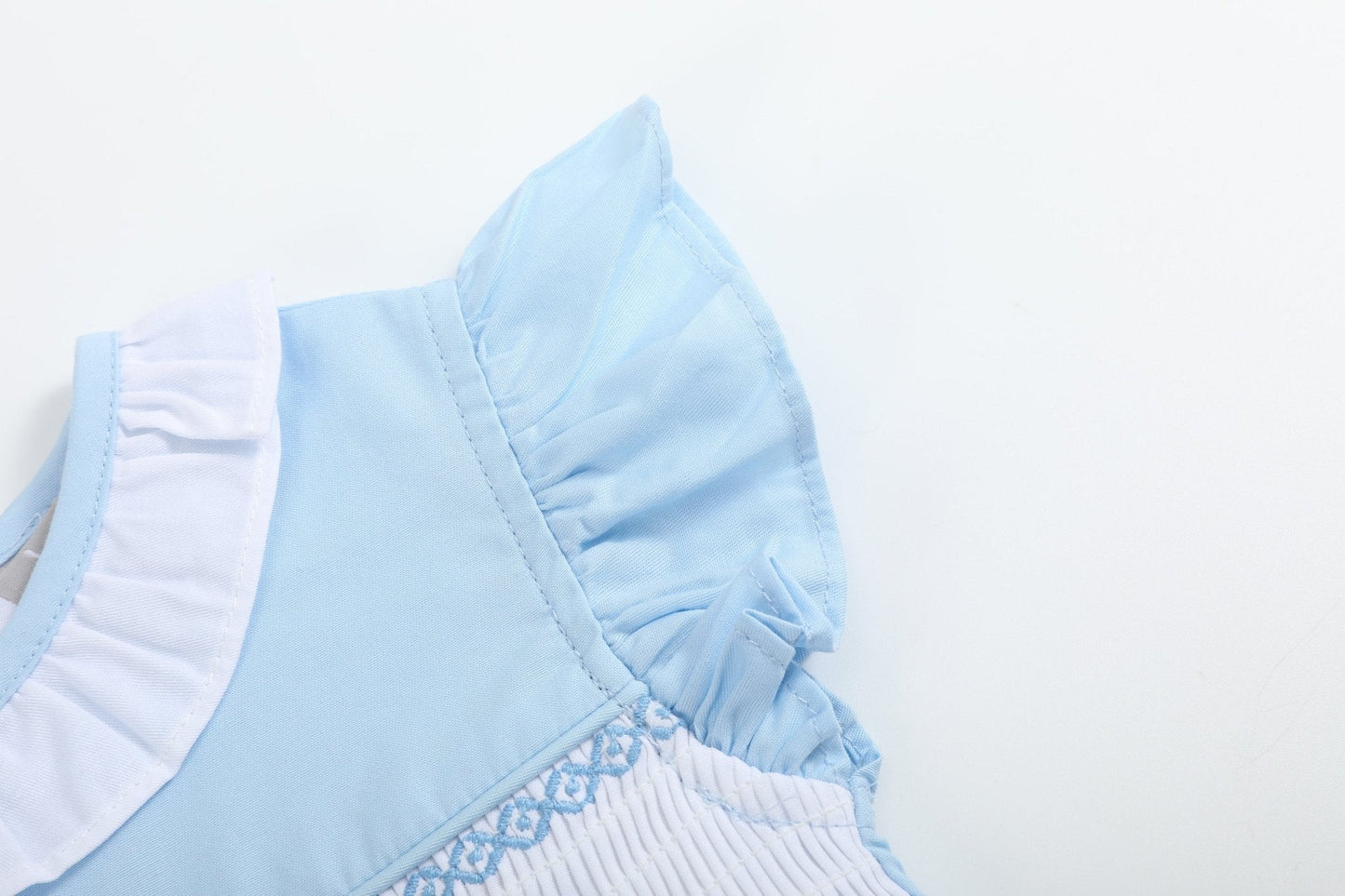 Blue Lil Sister Smocked Romper