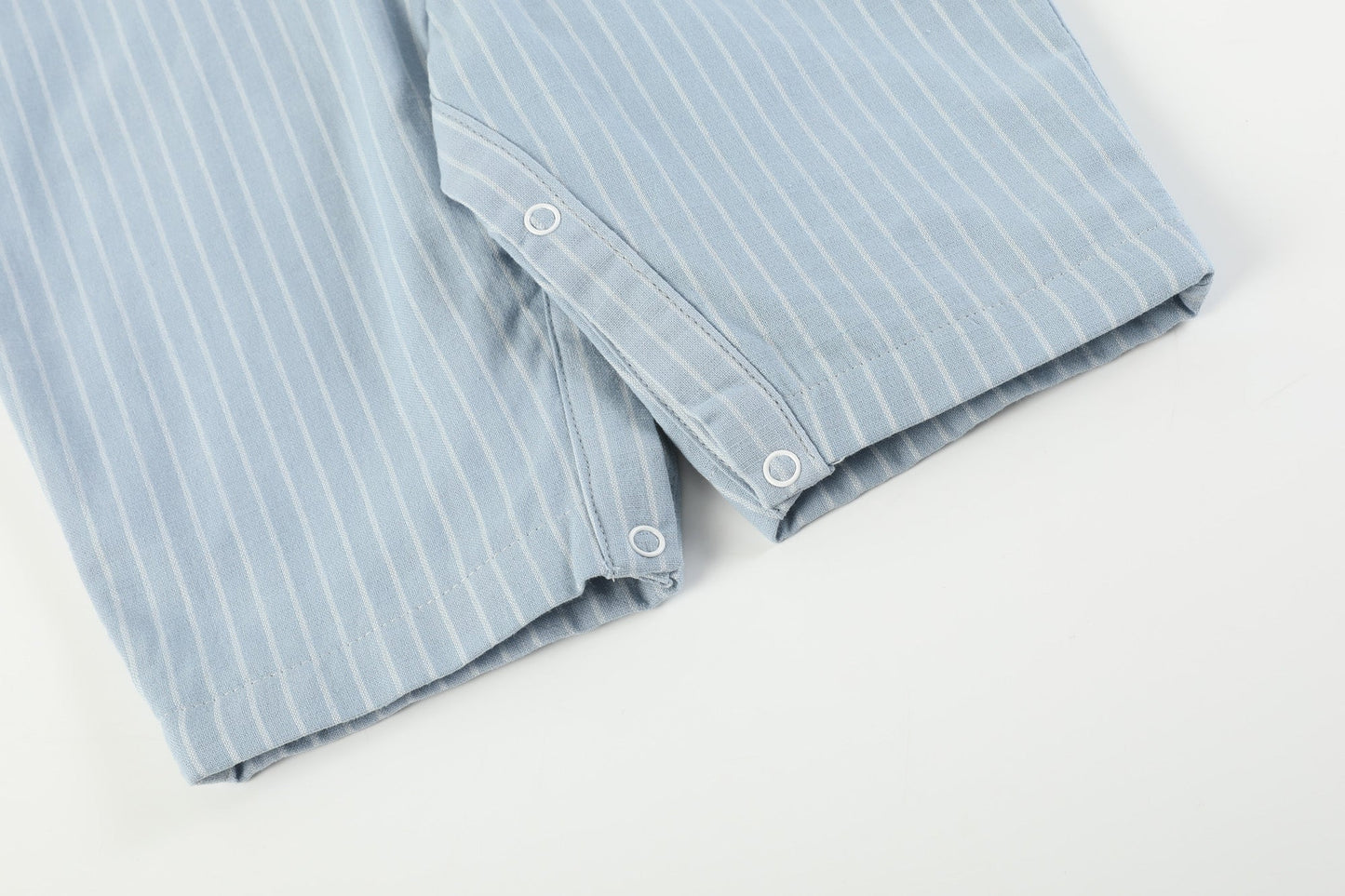 Blue Pinstripe Brown Smocked Jon Jons