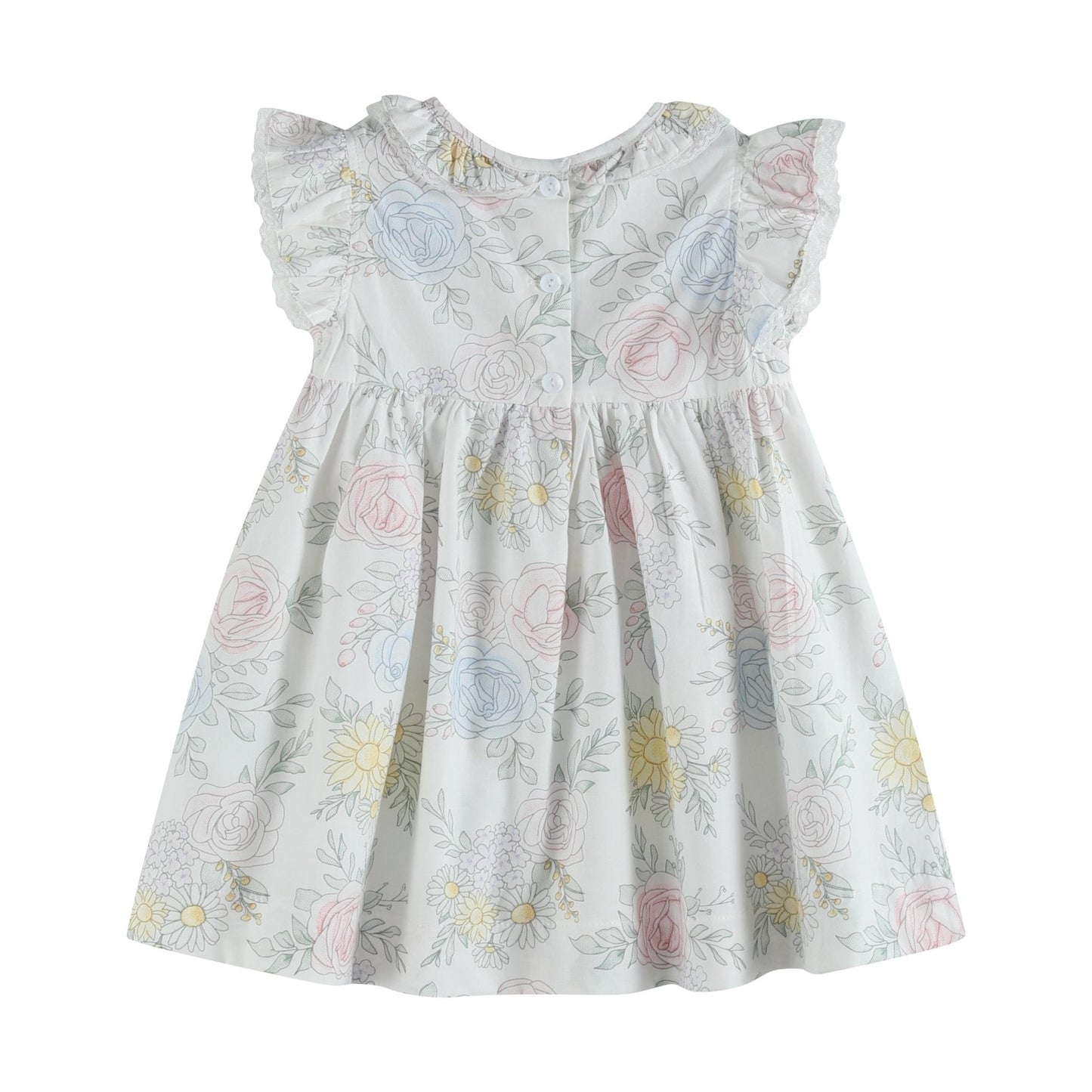 Bouquet Floral Ruffle Dress
