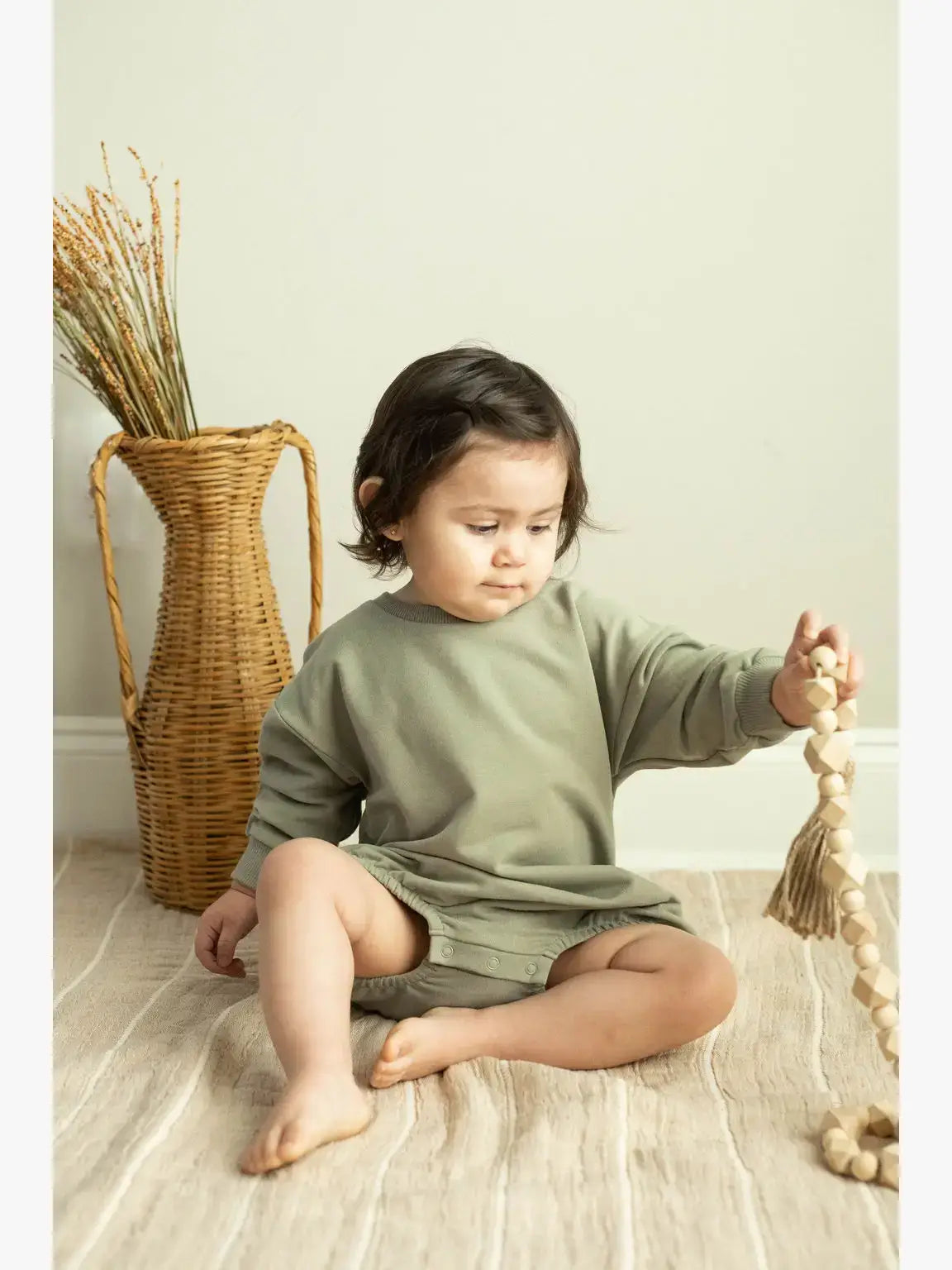 Oversized Sweatshirt Bubble Romper for baby and toddlers