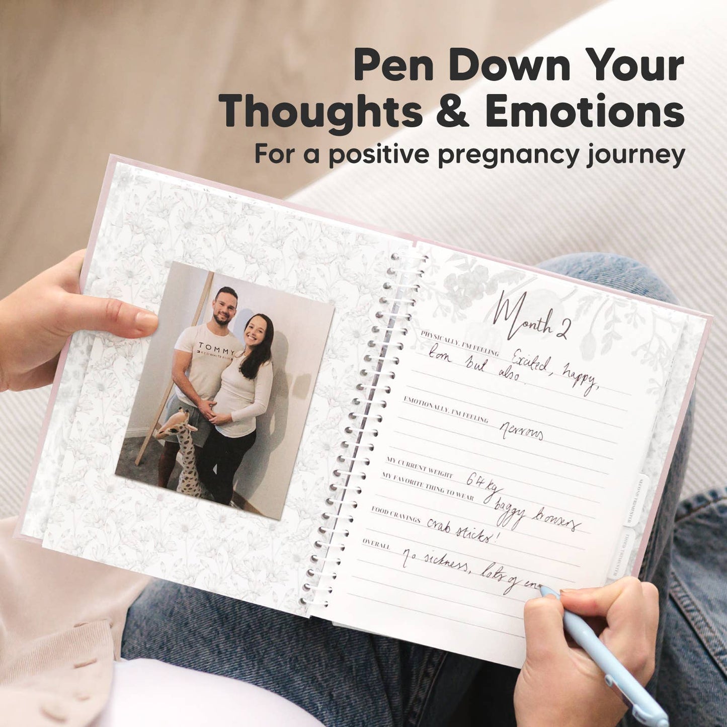 Blossom Pregnancy Journal Book for First Time Mom