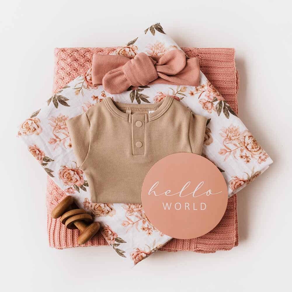 Pebble Long Sleeve Organic Bodysuit