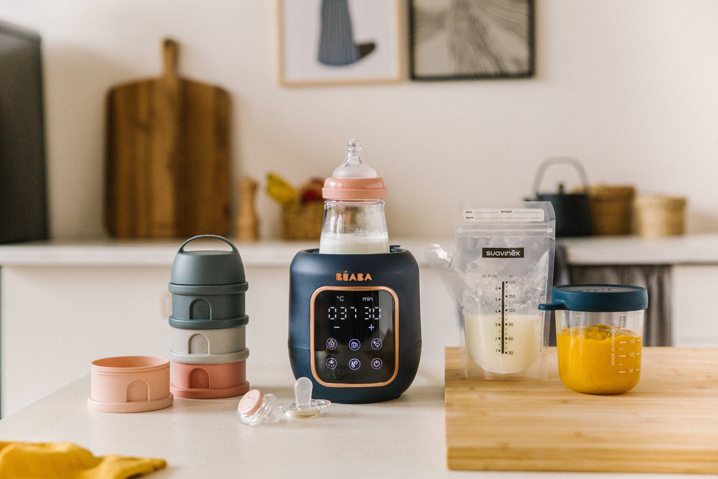 BEABA Multi Milk Baby Bottle & Jar Warmer-Midnight