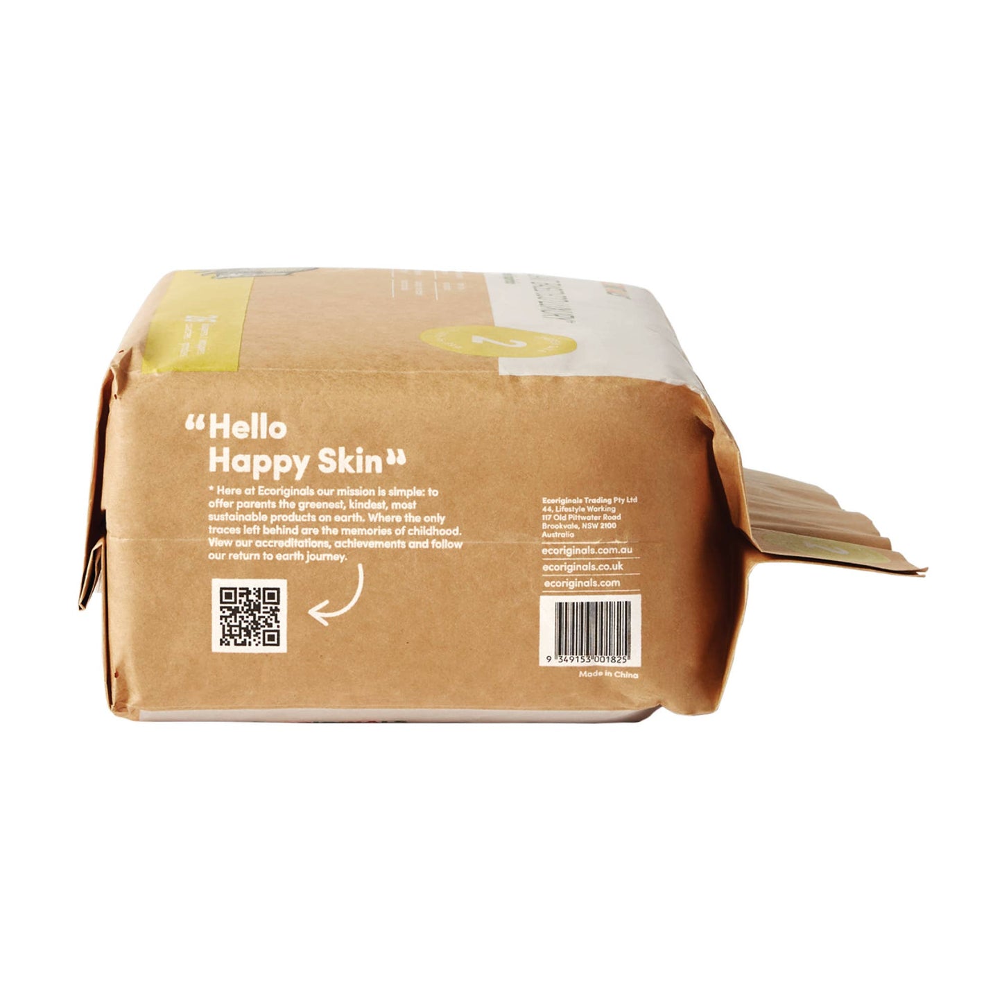 Plant based USA Cotton Eco Diaper Size 2 Infant 11-18lb