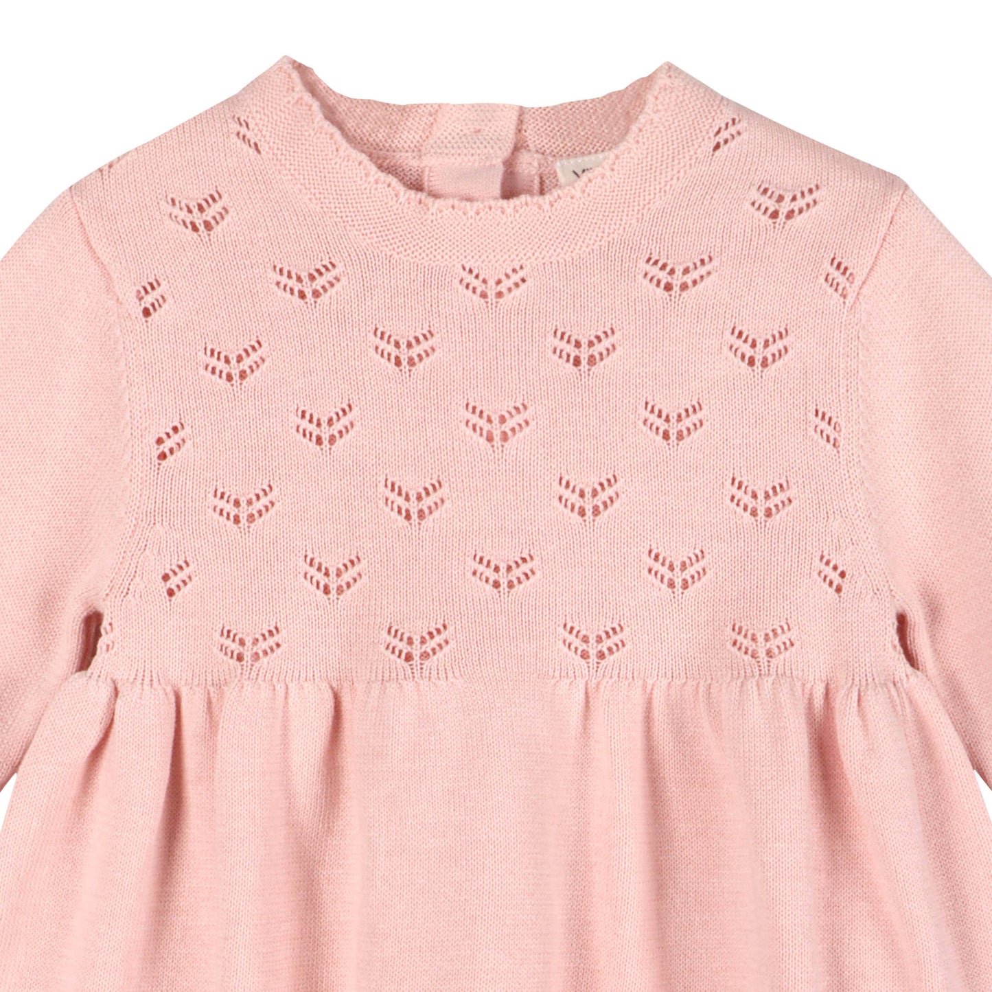 Milan Pointelle Knit Baby Sweater Dress (Organic Cotton)