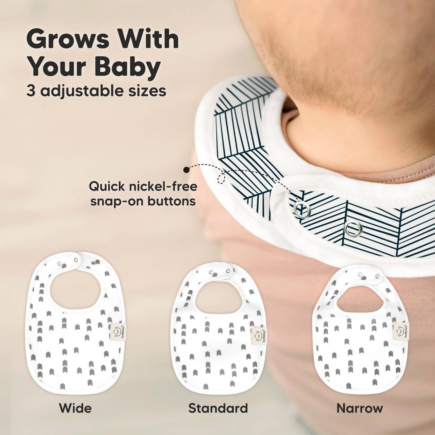 8-pack Urban Drool Bibs for Teething Baby Boys and Girls