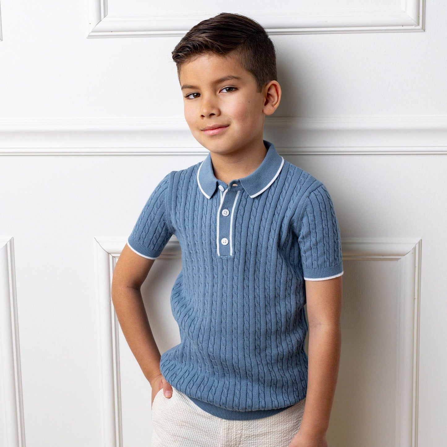 Organic Short Sleeve Sweater Polo