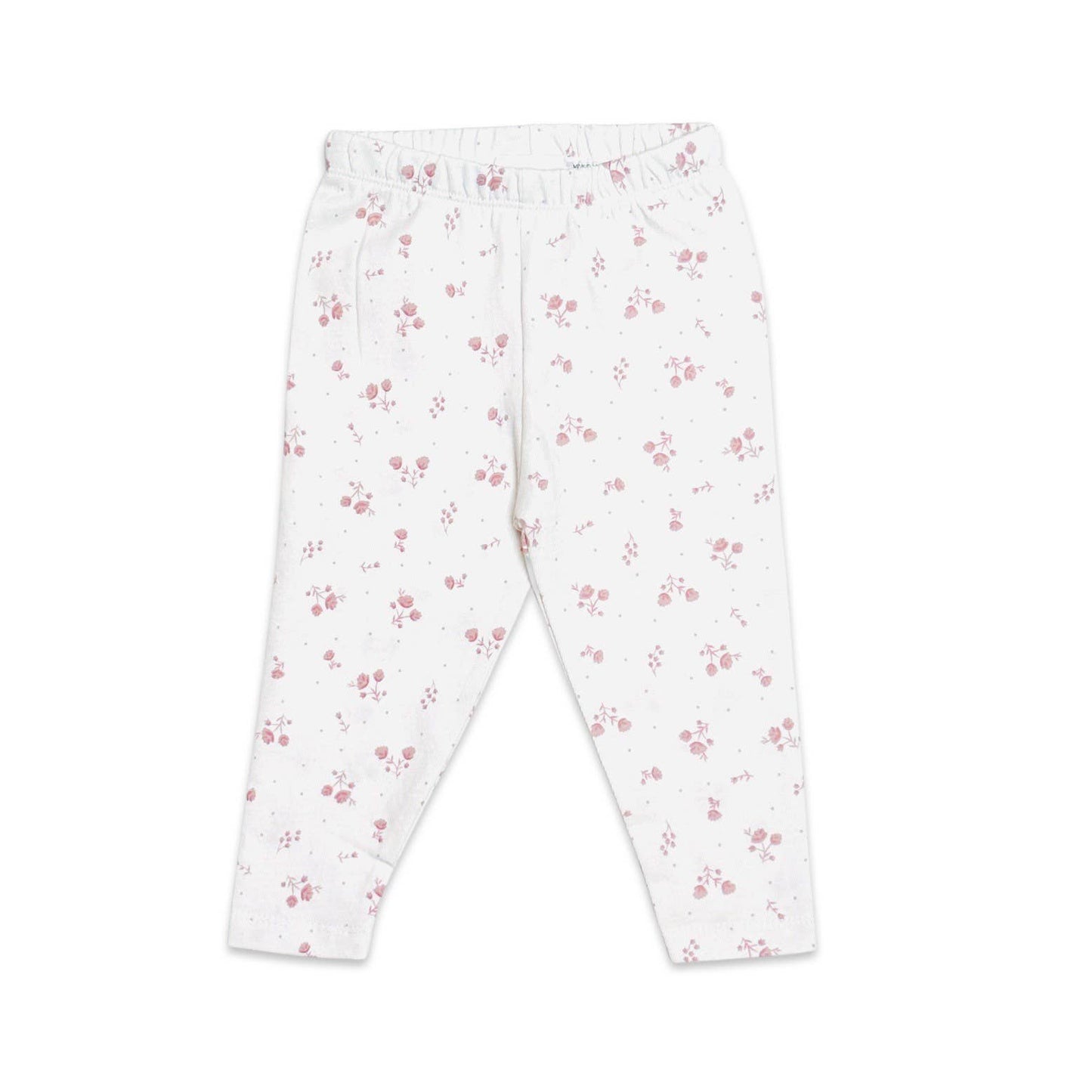 Delicate Floral Jersey Baby Girl Leggings (Organic Cotton)