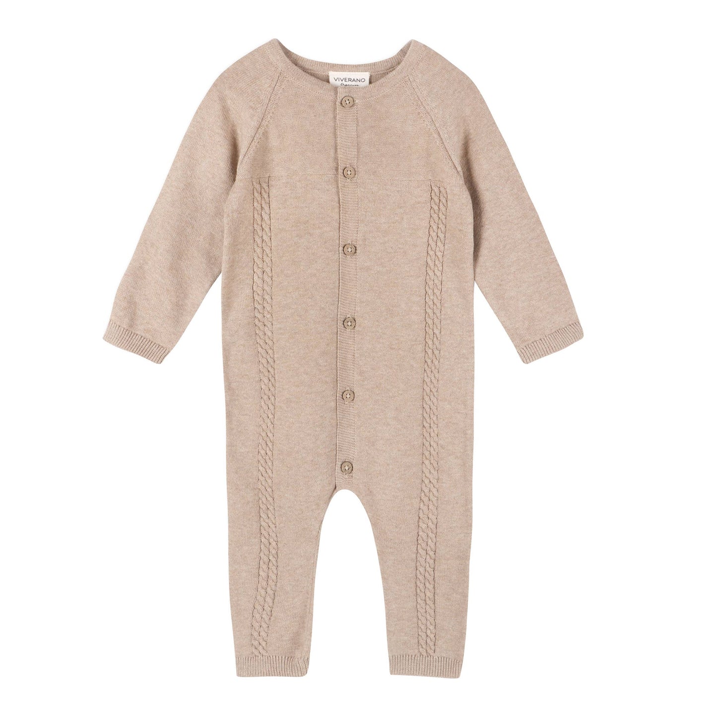 Pointelle Cable Knit Baby Jumpsuit -Organic Cotton -2 Colors