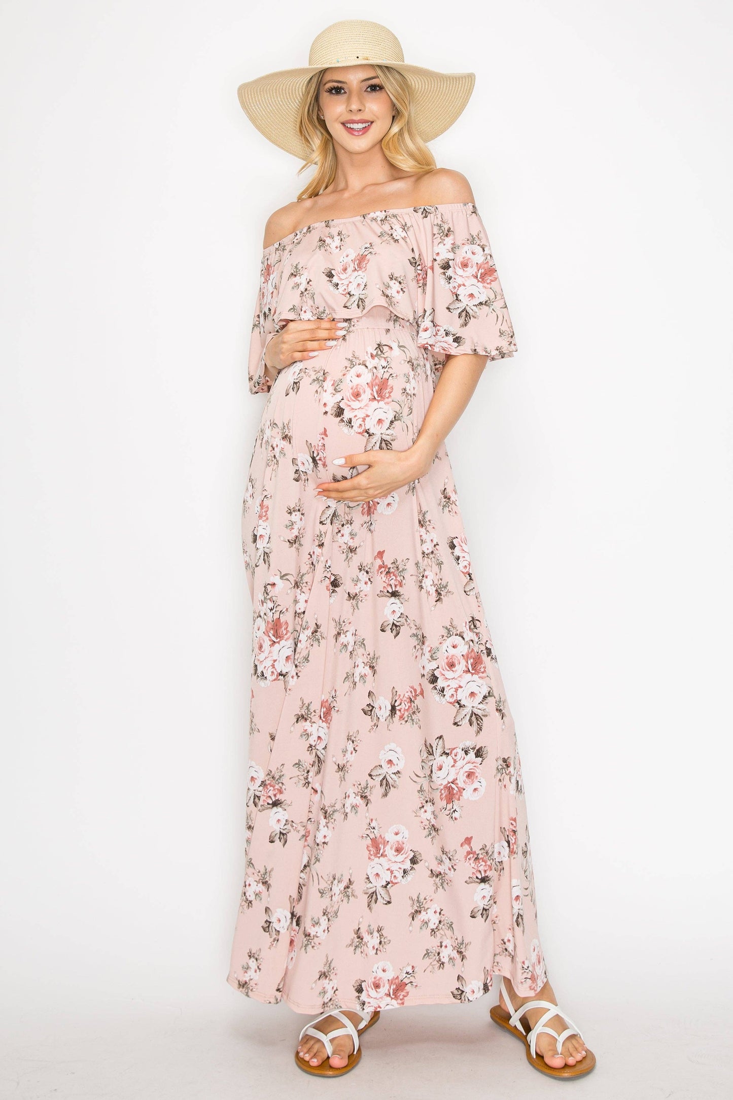 Monica Floral Off Shoulder Maxi Dress