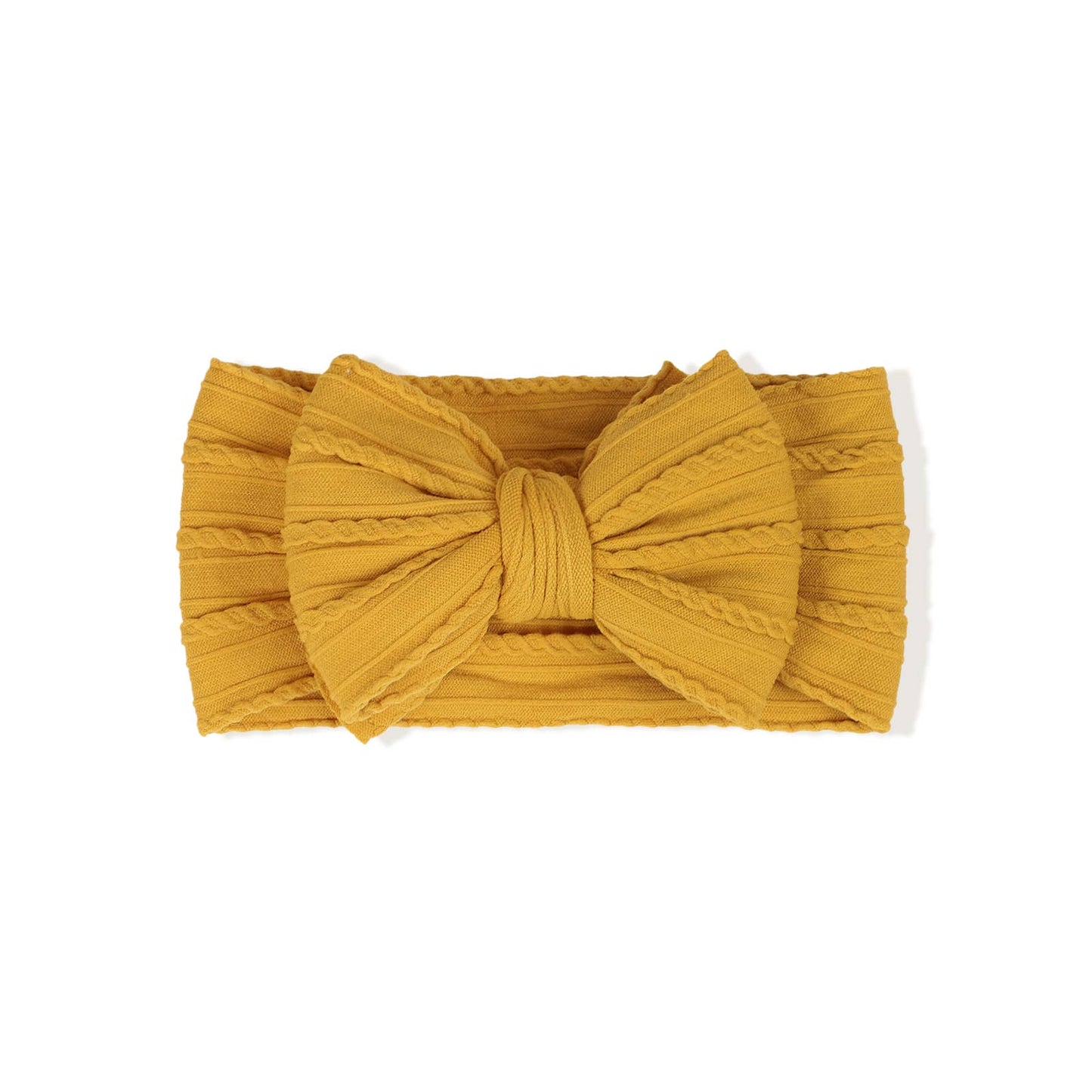 Cable knit Big bow Baby headband
