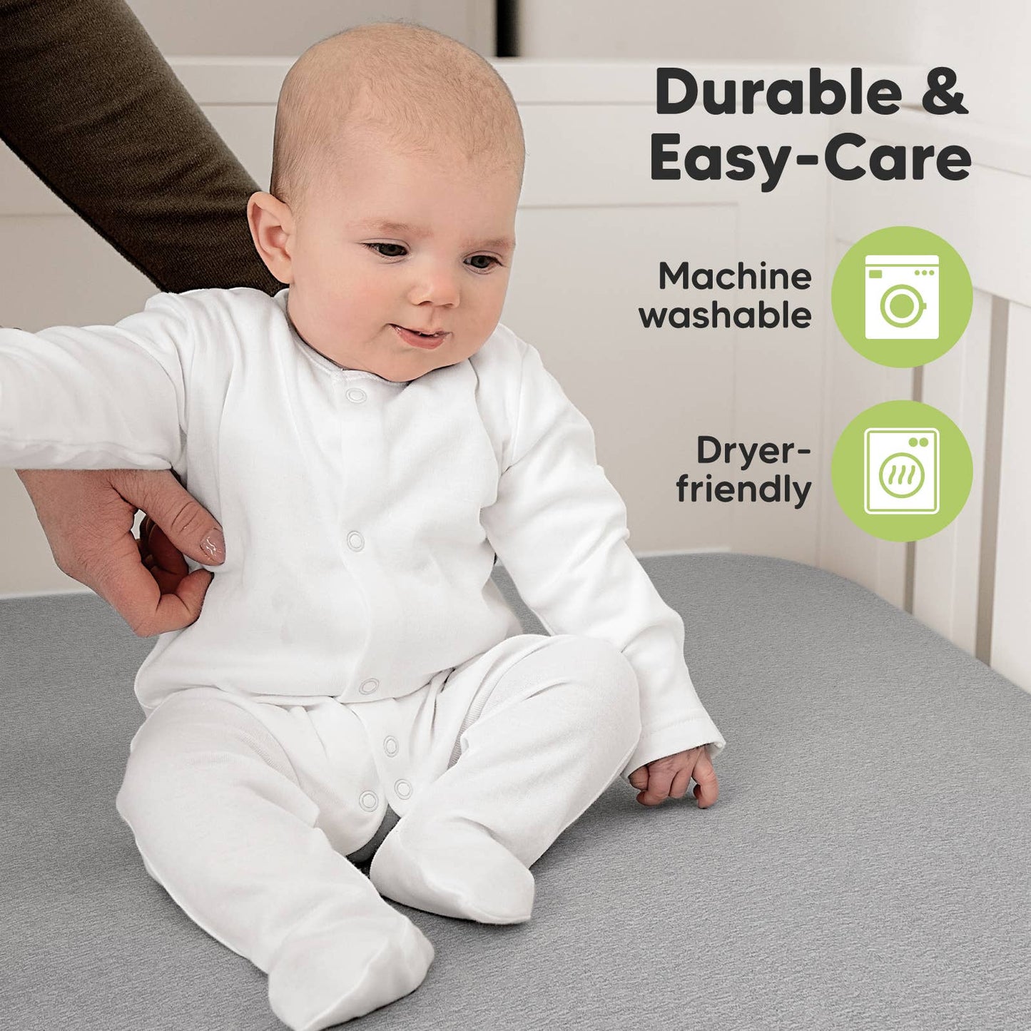 2-pack Organic Cotton Fitted Crib Sheet (Cloud)