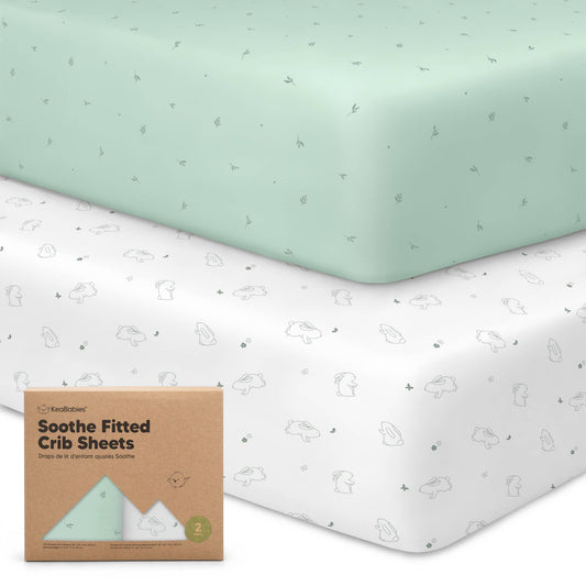 2-pack Organic Cotton Fitted Crib Sheet (Bunnies)