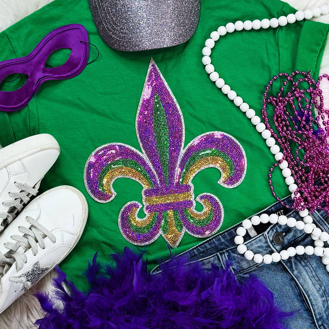 Fleur De Lis Sequin Patch