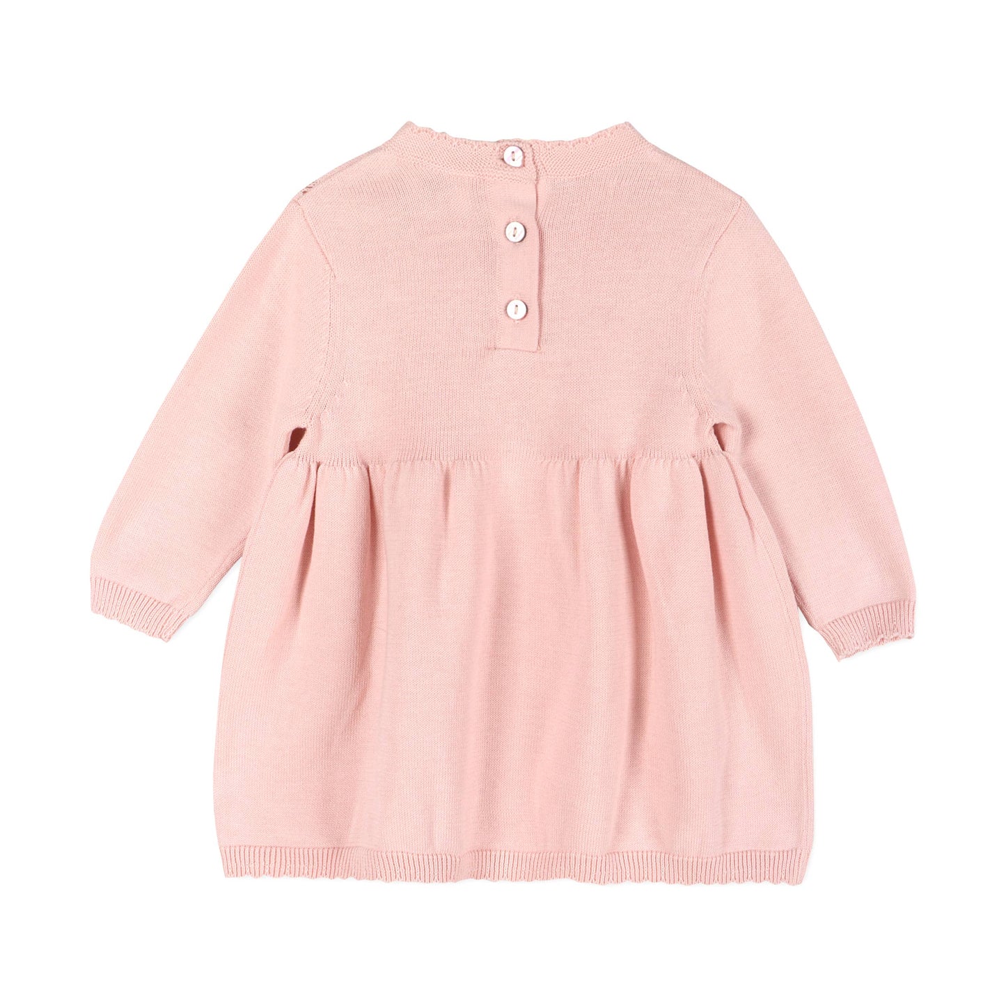 Milan Pointelle Knit Baby Sweater Dress (Organic Cotton)