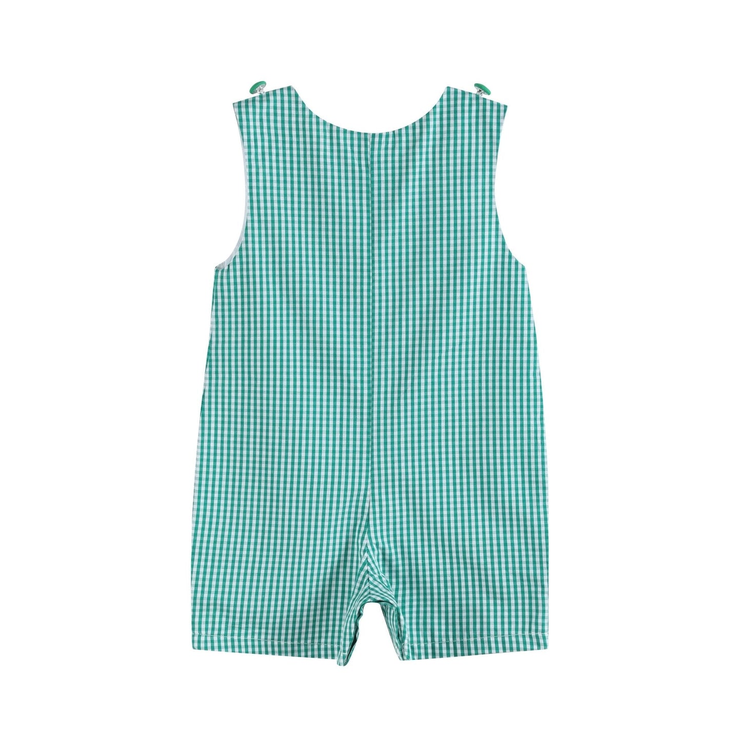 Future Pickleball Player Green Gingham Romper