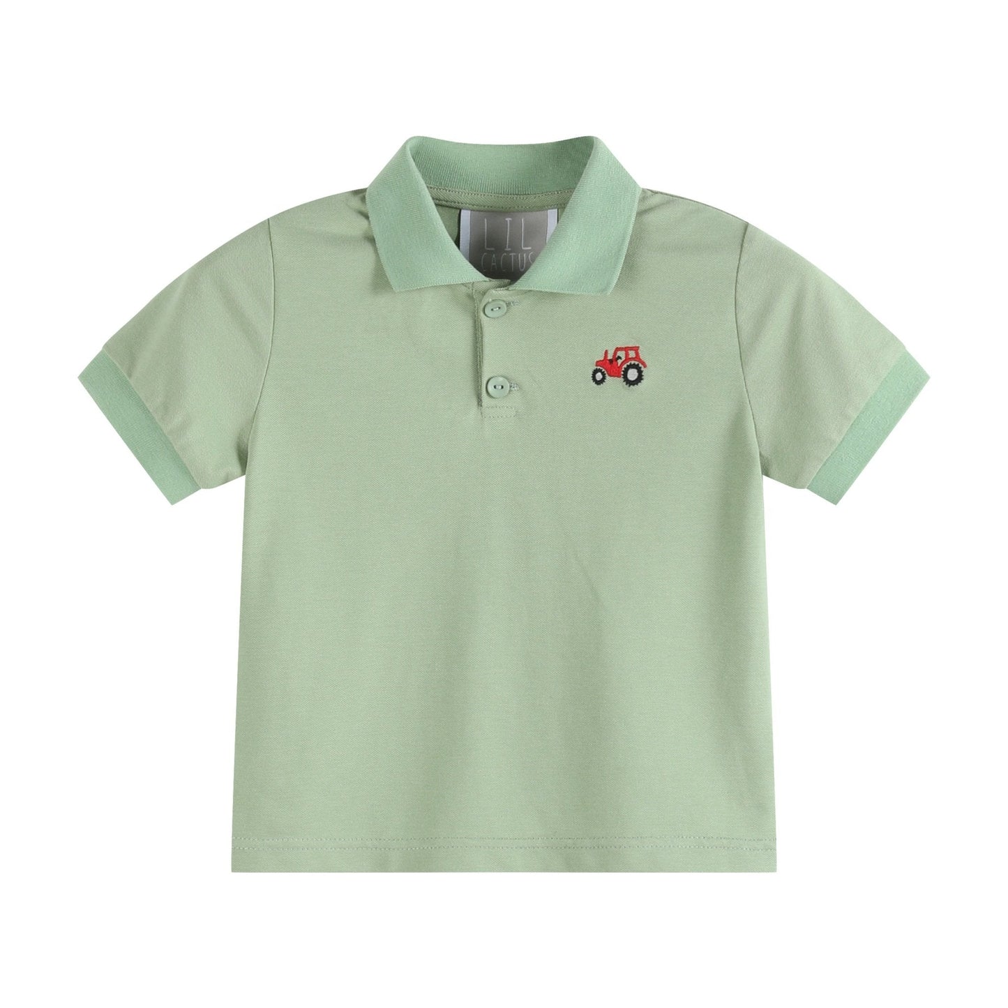 Green Tractor Golf Polo Shirt
