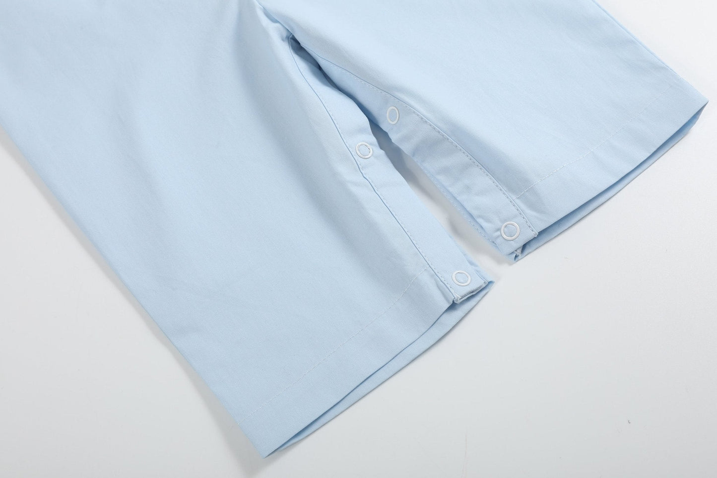 Light Blue Crosses Smocked Overalls