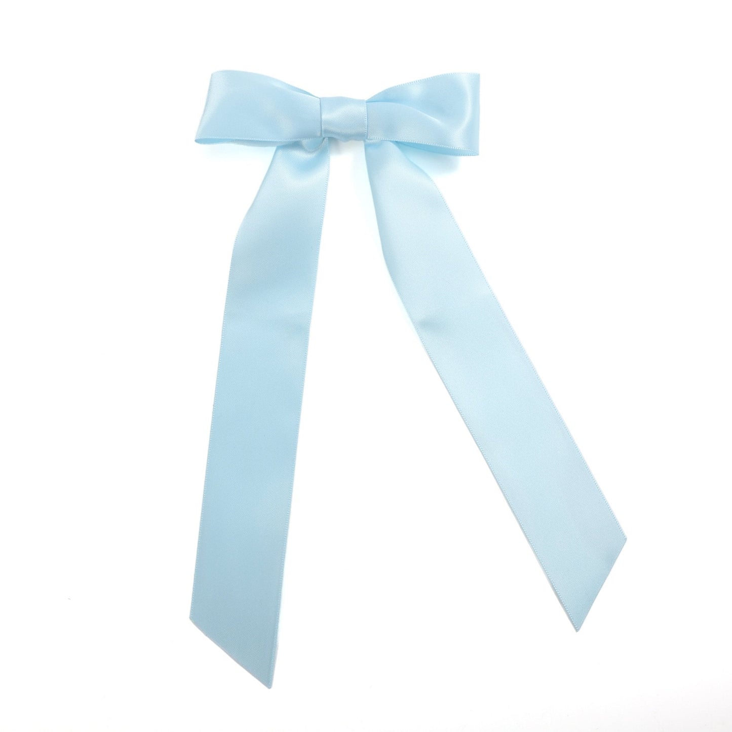 Light Blue Long Tail Hair Bow Clip