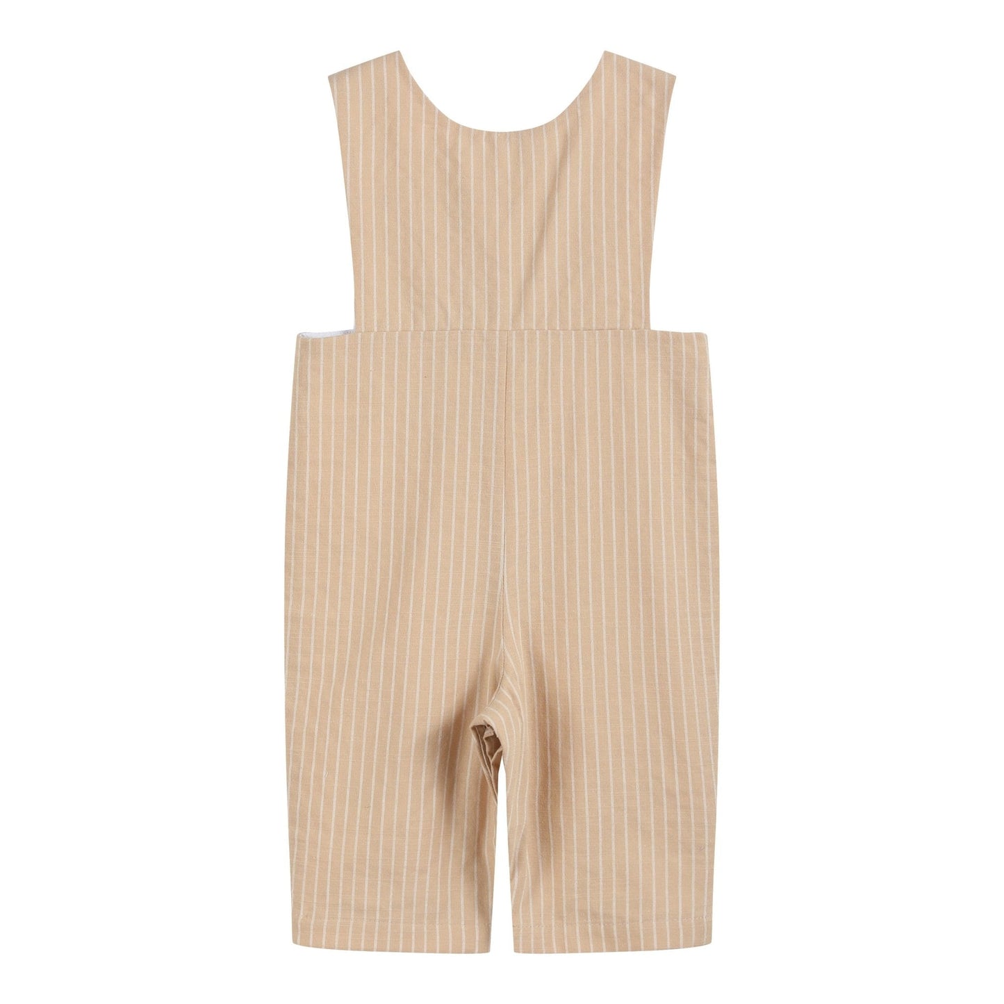 Light Brown Pinstripe Smocked Jon Jons