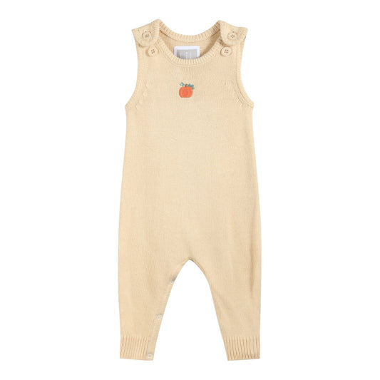 Light Brown Pumpkin Knit Romper