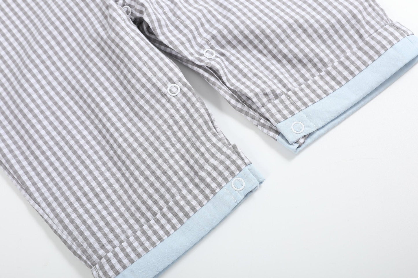 Light Gray Mallard Smocked Overalls