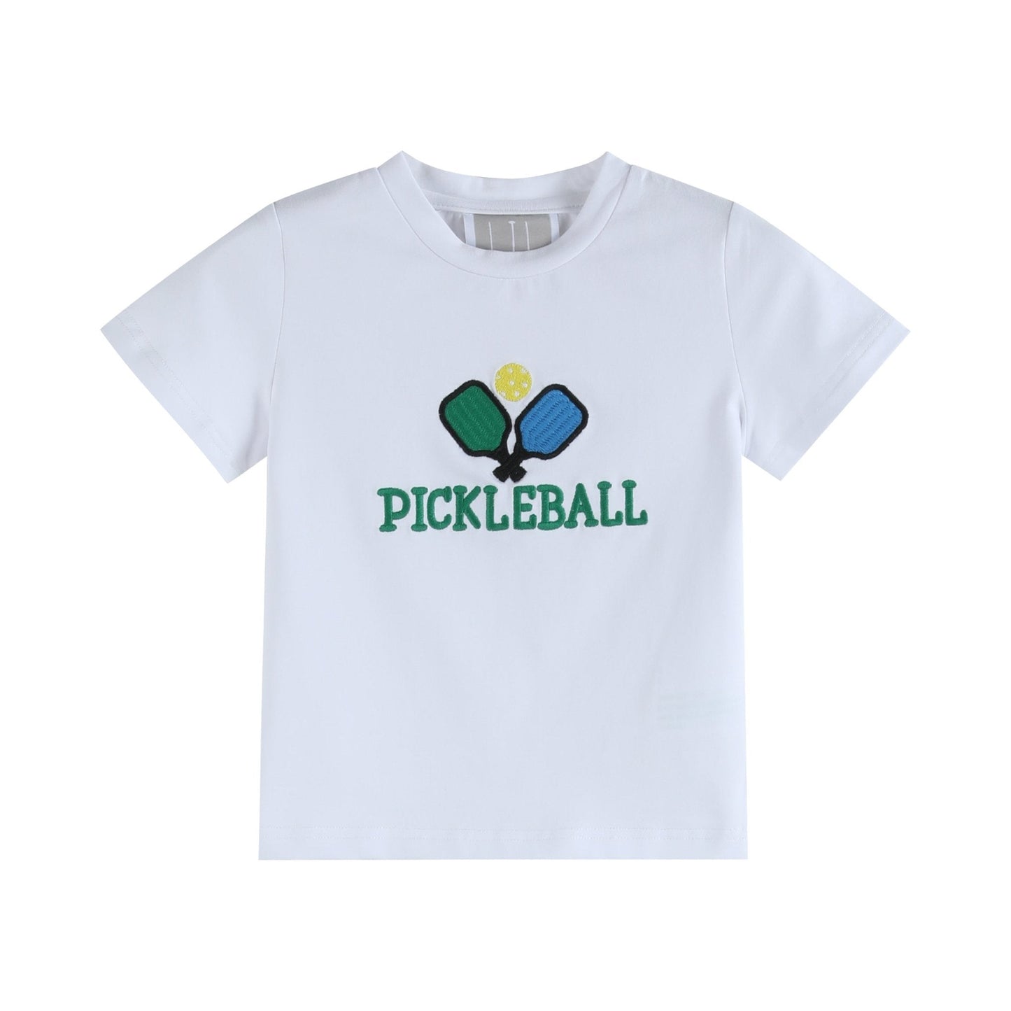 Pickleball T-Shirt and Green Gingham Shorts Set