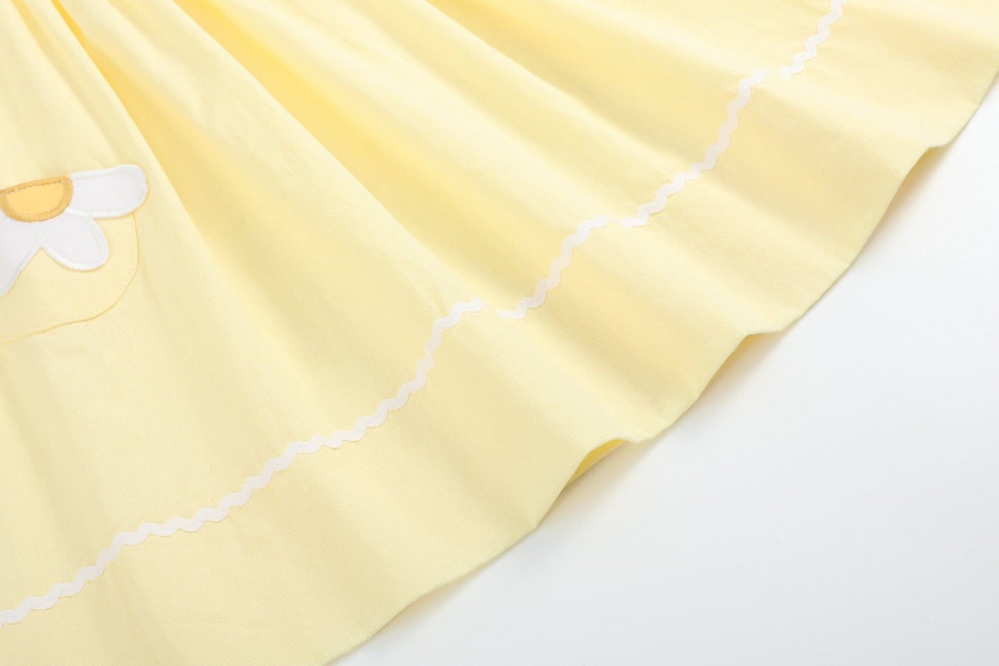 Yellow Daisy Pocketed Smocked Bishop Dress