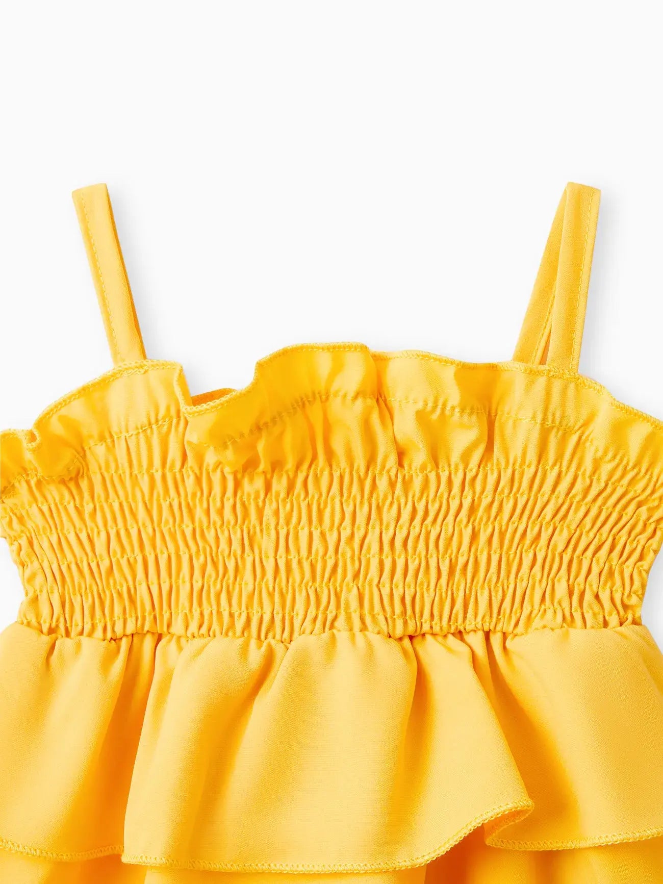 Sunflower Smocking 3pcs Baby Girl Sets in Polyester-Spandex