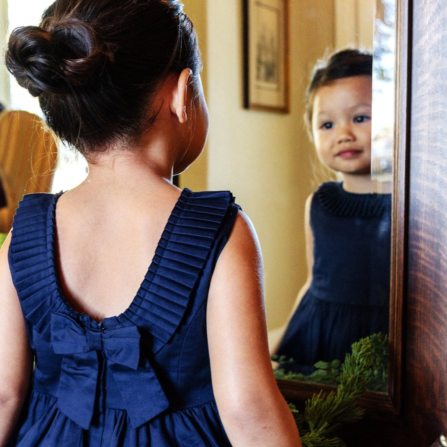 Pleated Collar Party Dress - Made with Organic Cotton