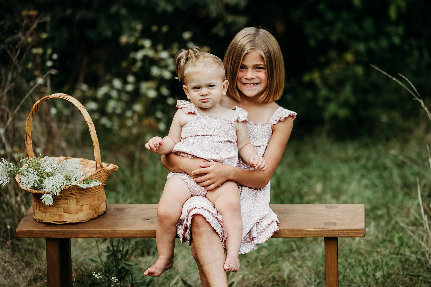 Kids' Organic Muslin Summer Dress in Taffy Floral