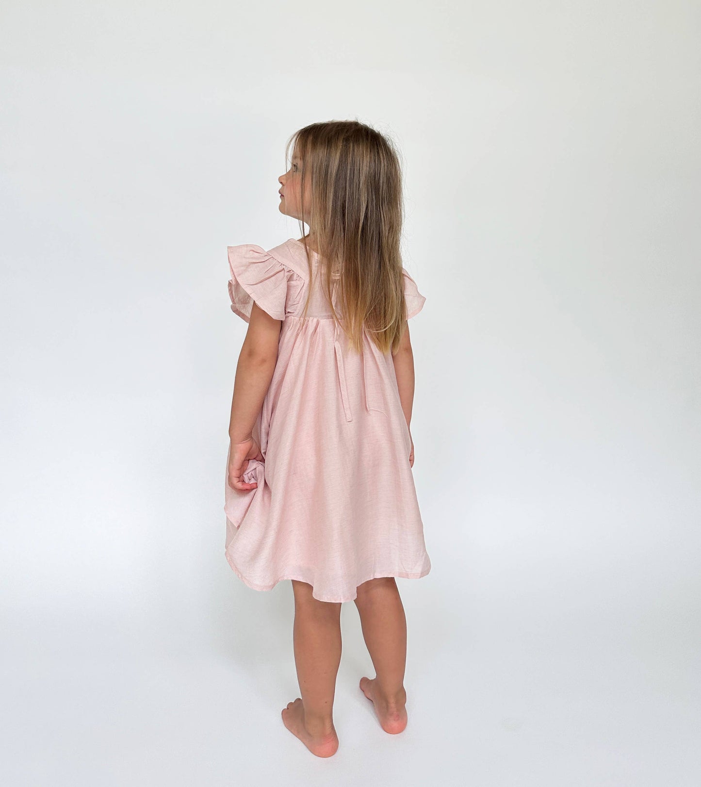 Flutter sleeve Whimsical Petal Dress |Fiona