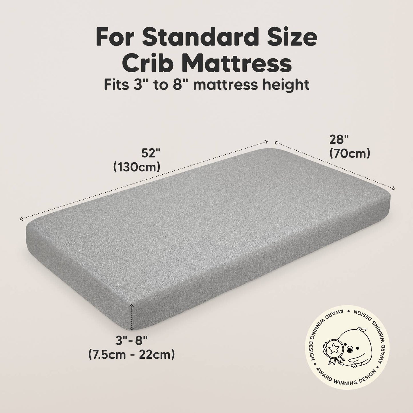 2-pack Organic Cotton Fitted Crib Sheet (Cloud)