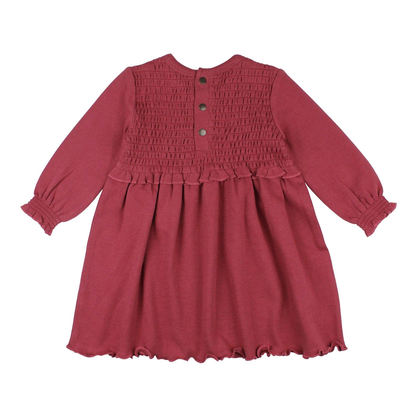 Kids' Organic Smocked Dress in Appleberry