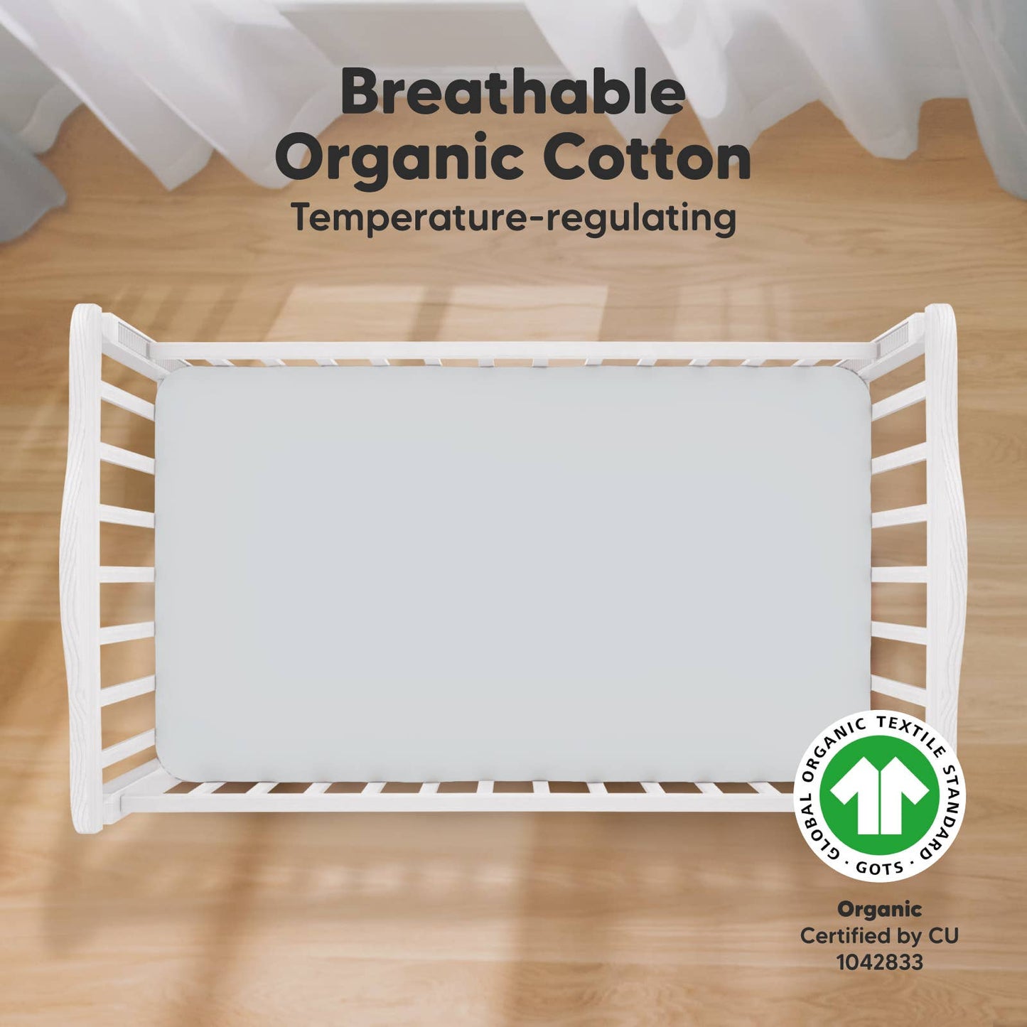2-pack Organic Cotton Fitted Crib Sheet