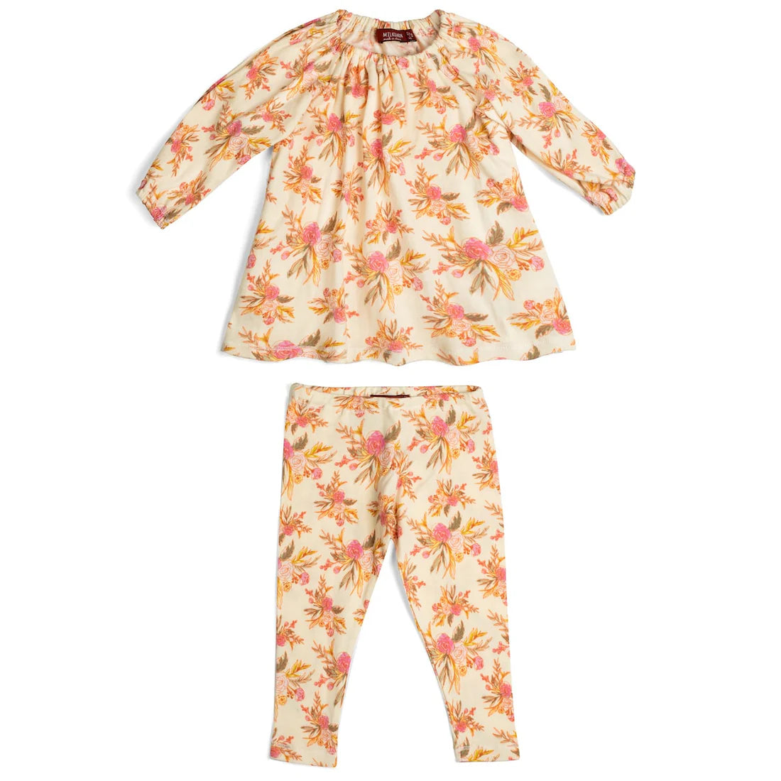 Milkbarn - Vintage Floral Organic Cotton Dress & Legging Set