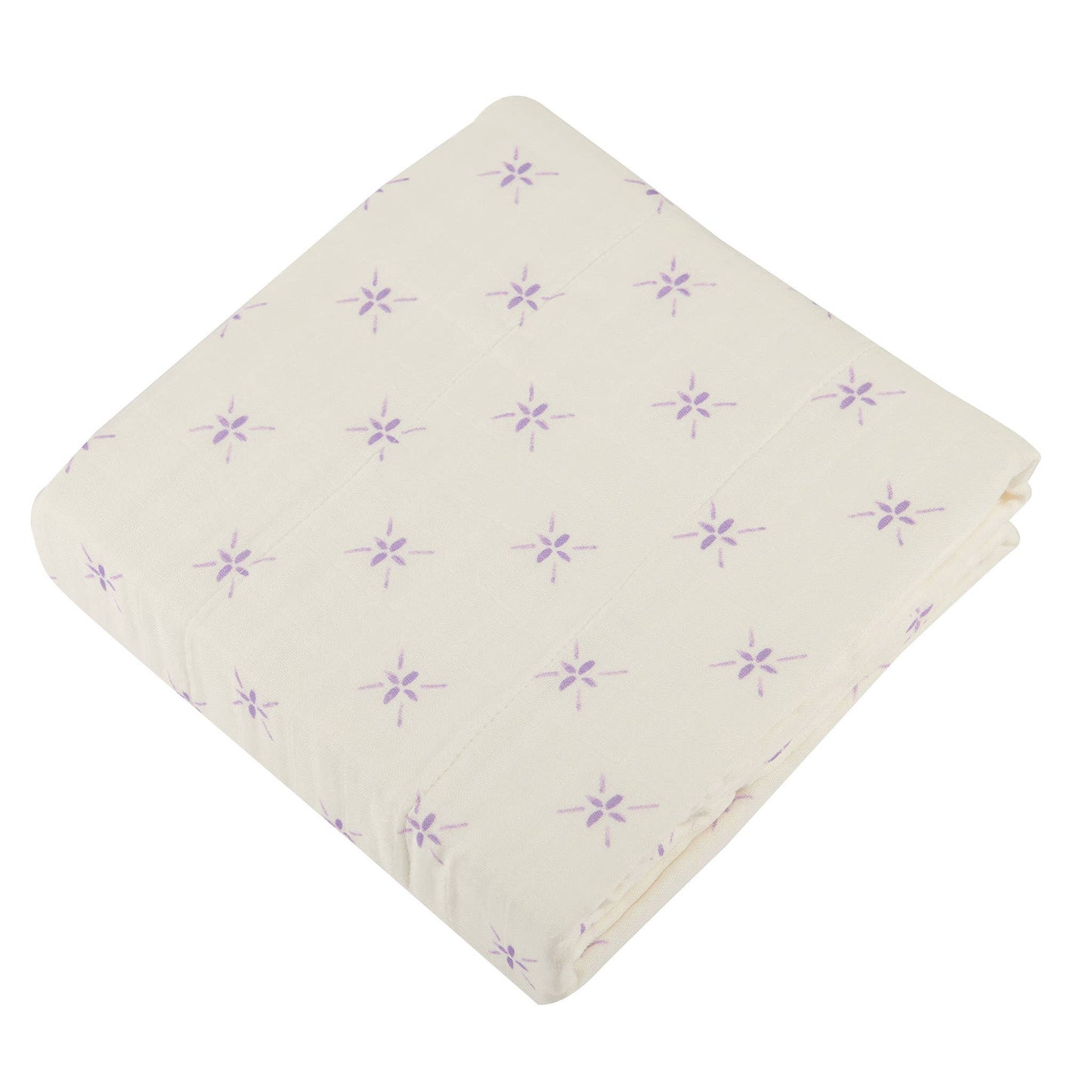 Lavender Flower and White Newcastle Blanket