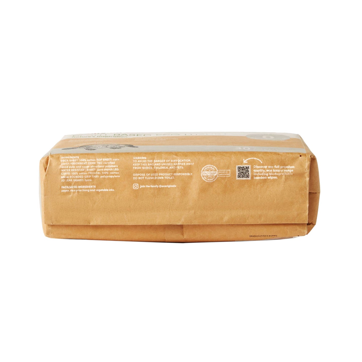 Plant based USA Cotton Eco Diaper Size 0 Newborn 0-10lb