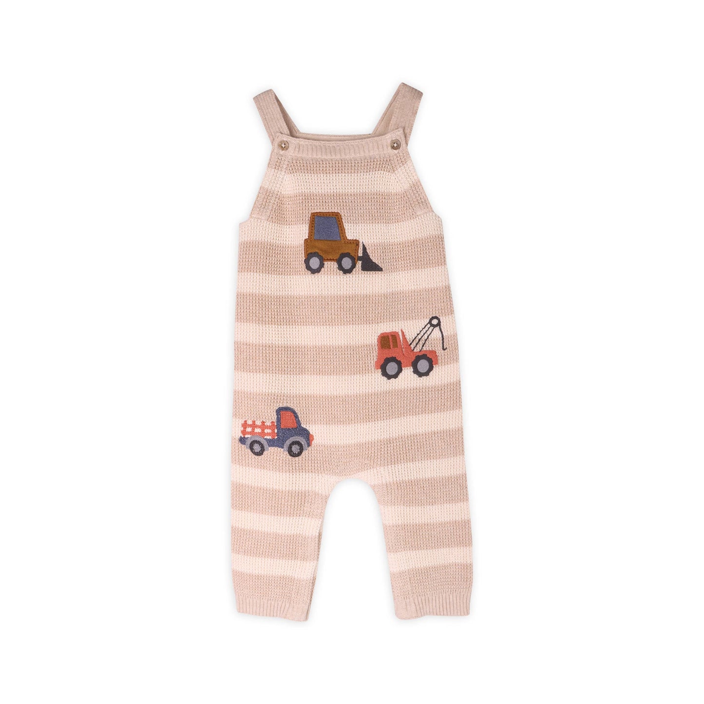 Trucks Embroidered Baby Knit Stripe Overall Set (Organic)