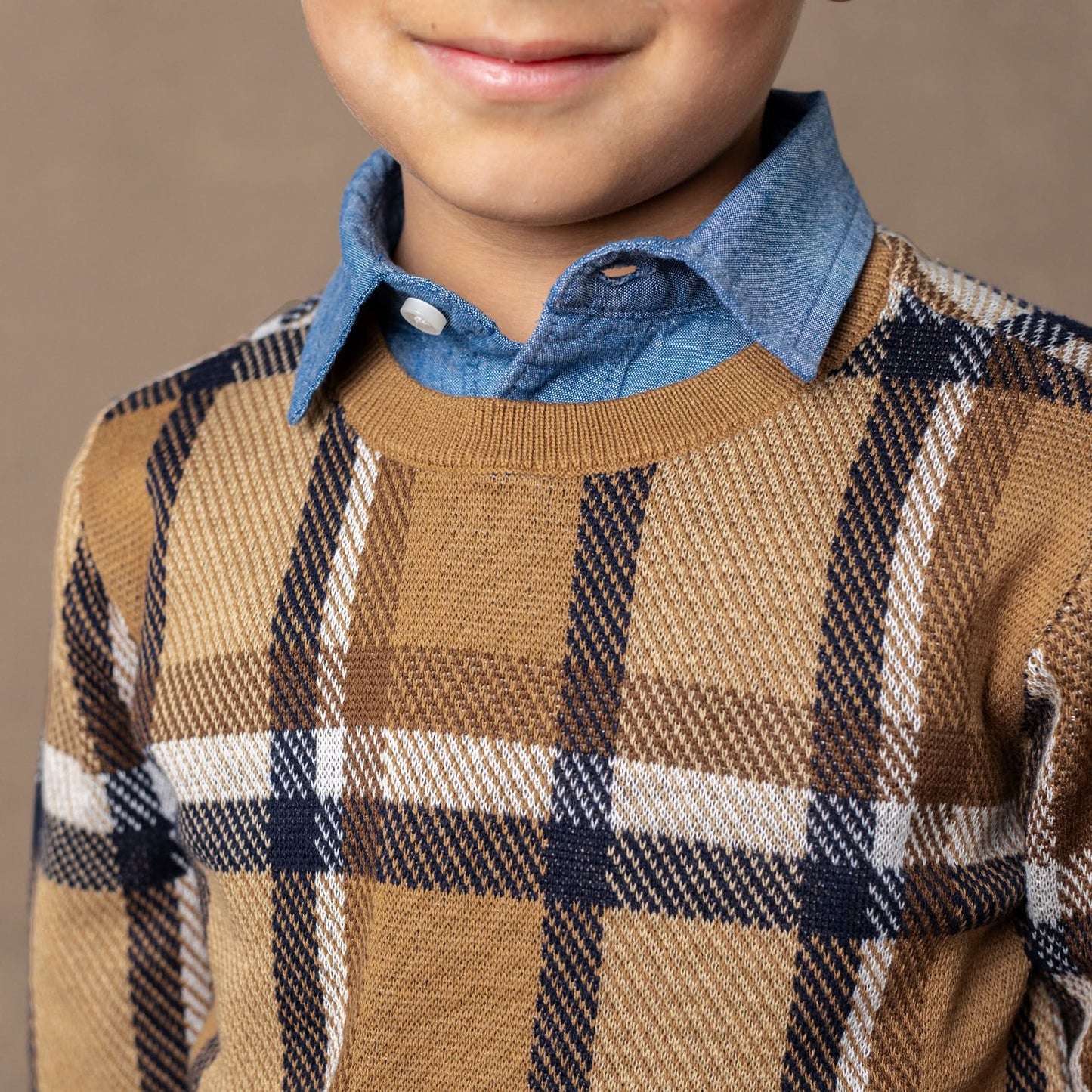 Crew Neck Organic Pullover Sweater - Baby