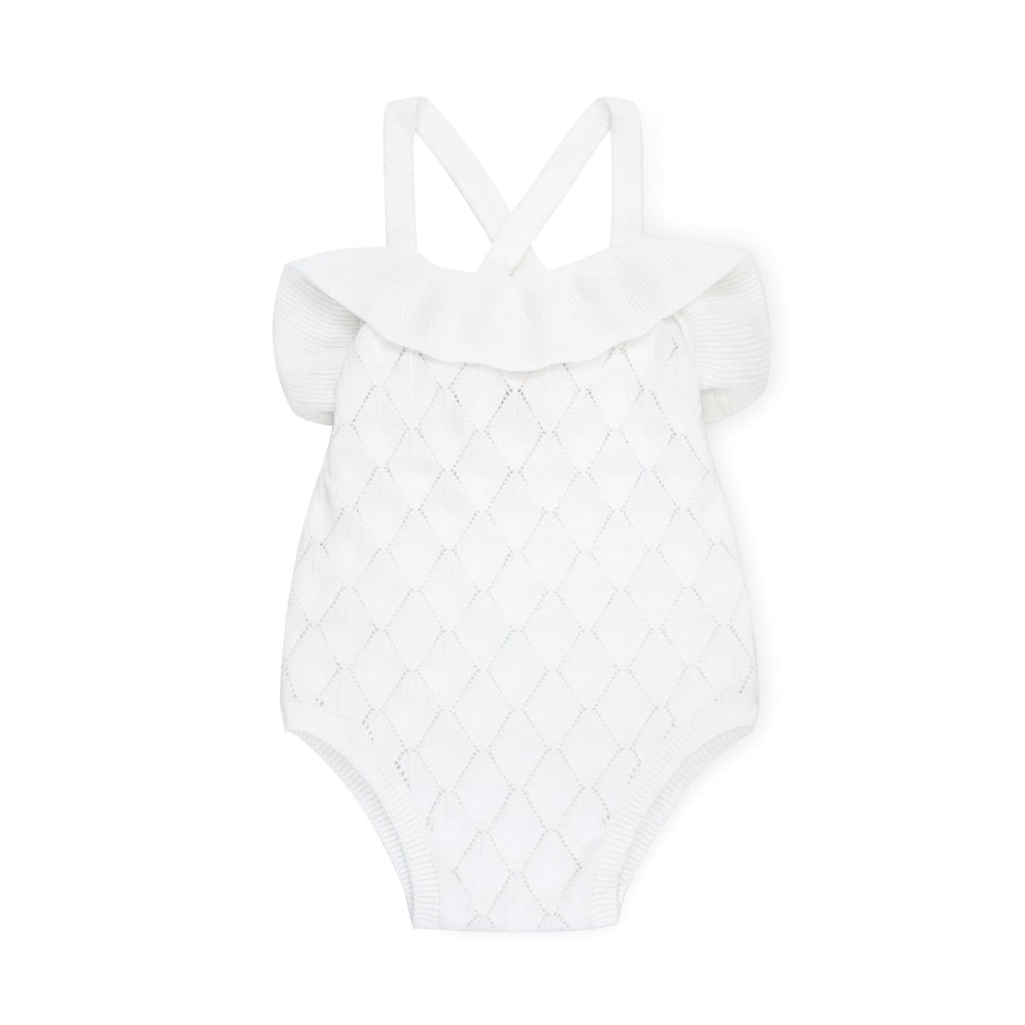 Ruffle Sweater Romper