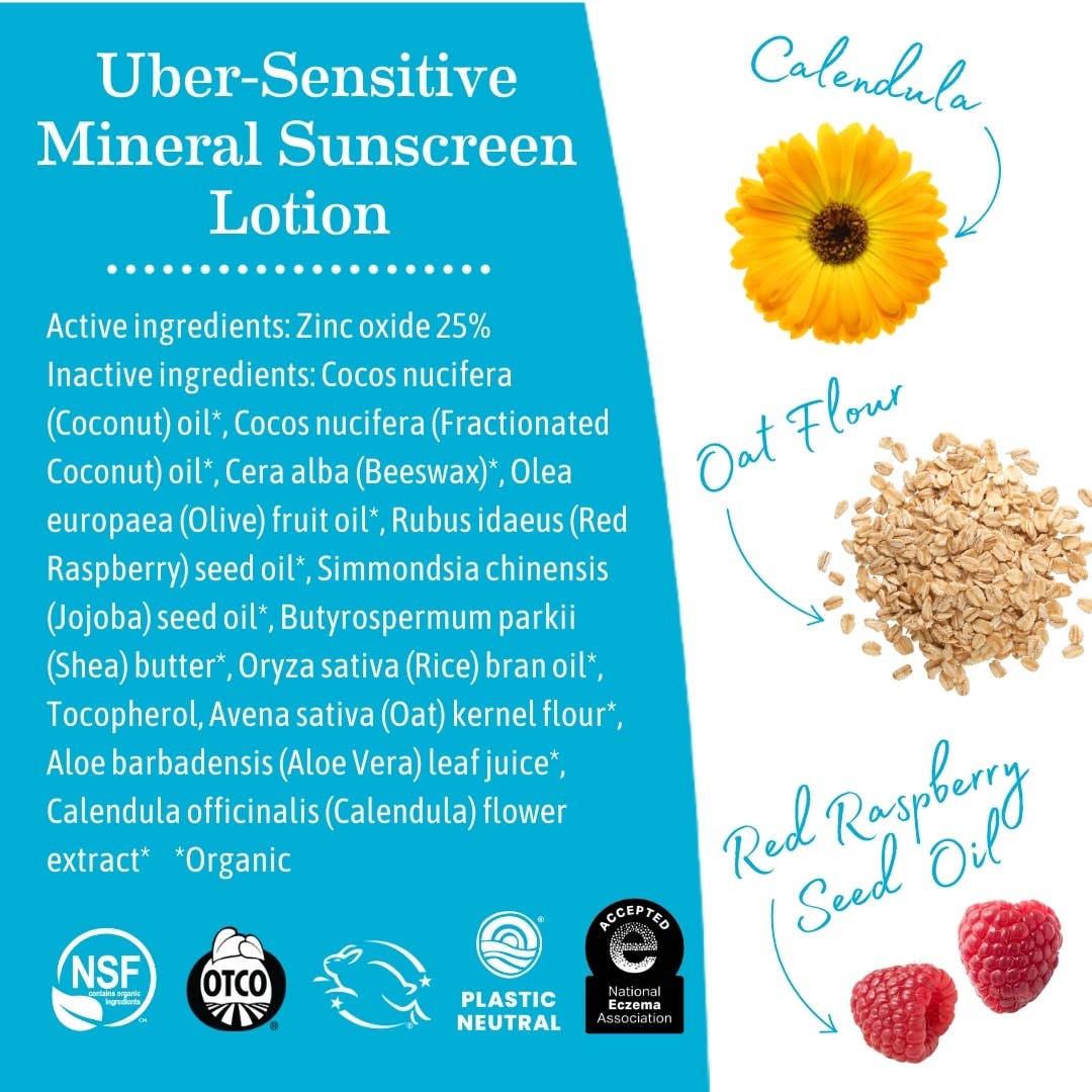 Uber-Sensitive Mineral Sunscreen Lotion - SPF 40
