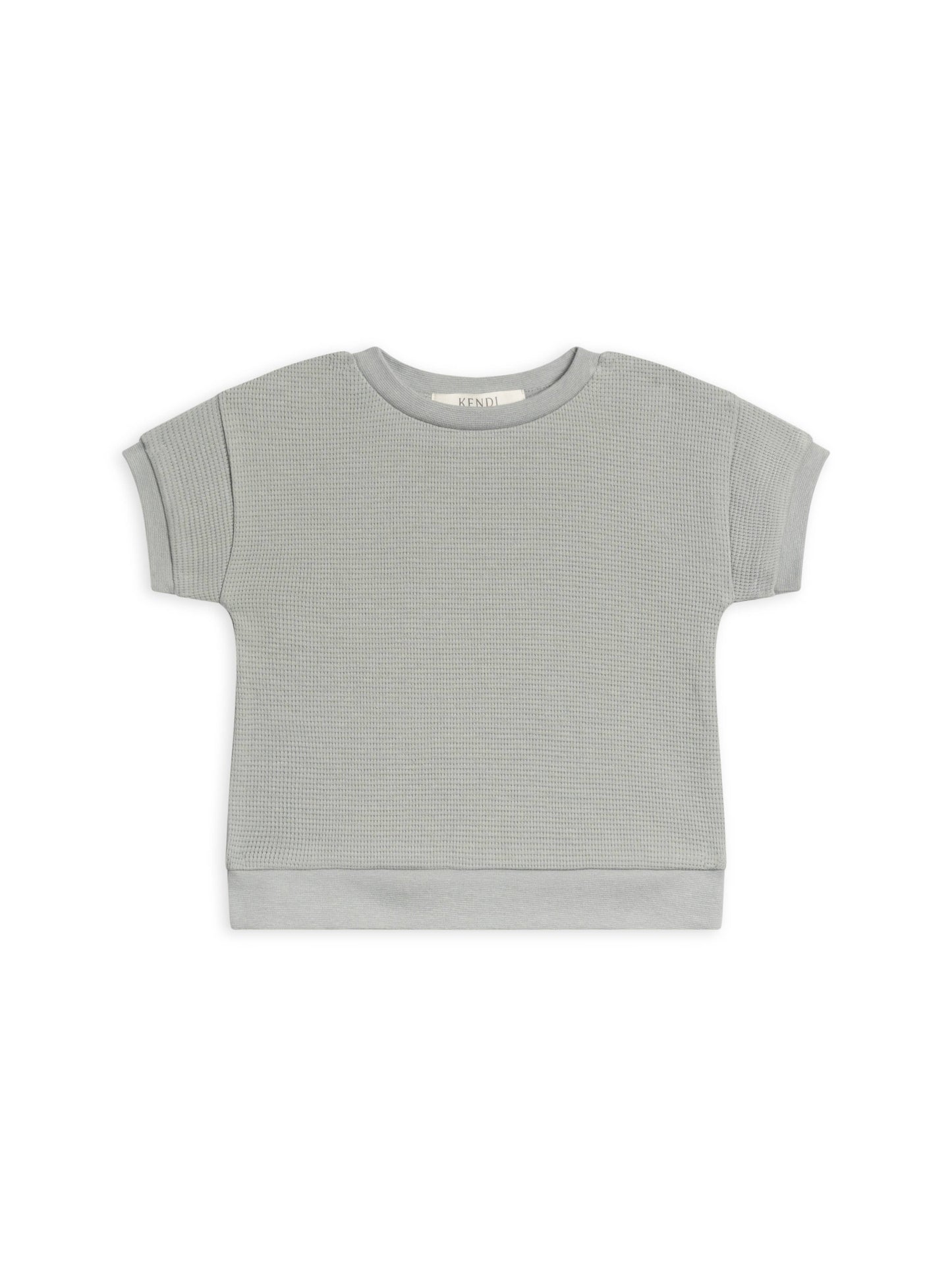 Organic Baby & Kids Ali Waffle Tee - Mist