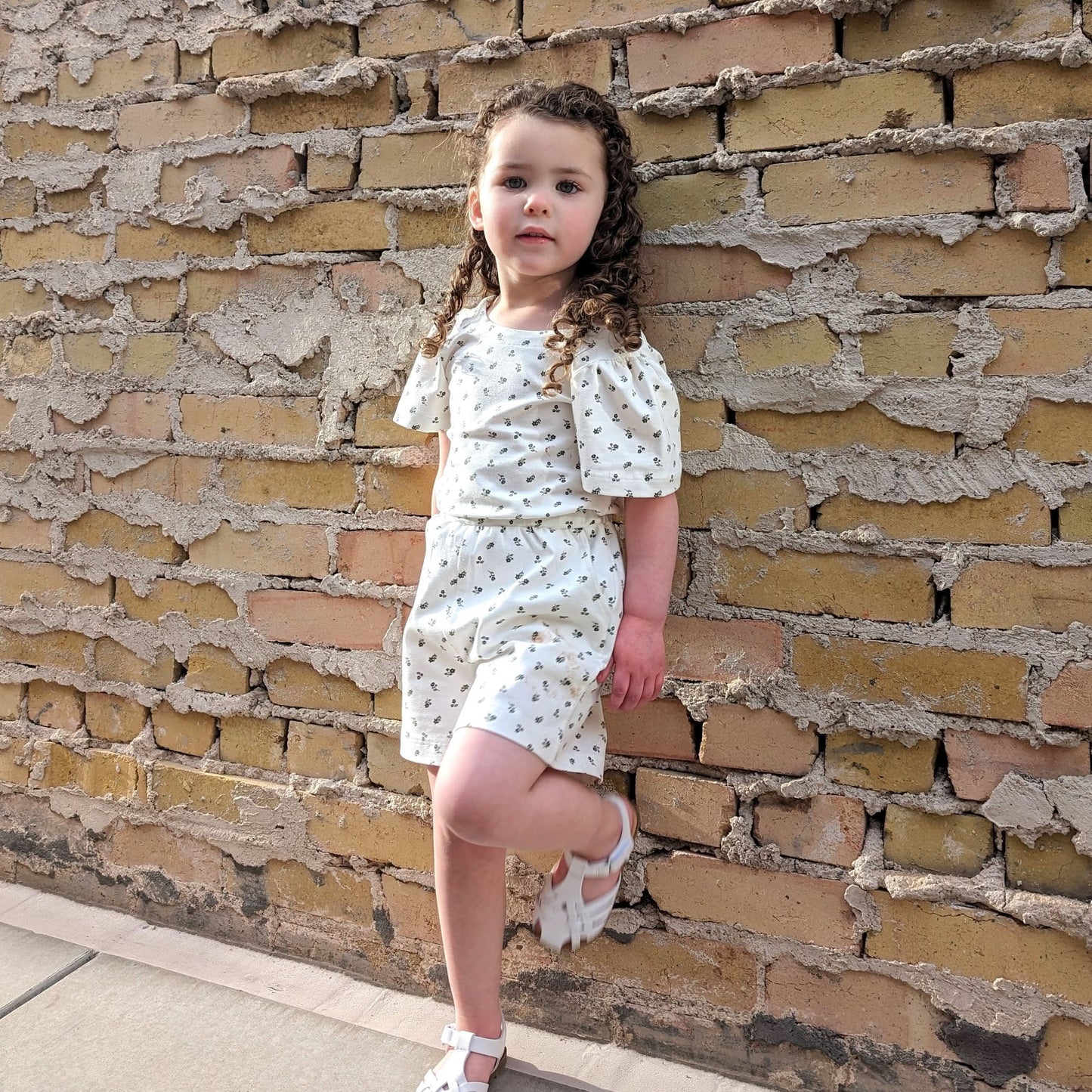 Organic Knit Flutter Romper - Baby