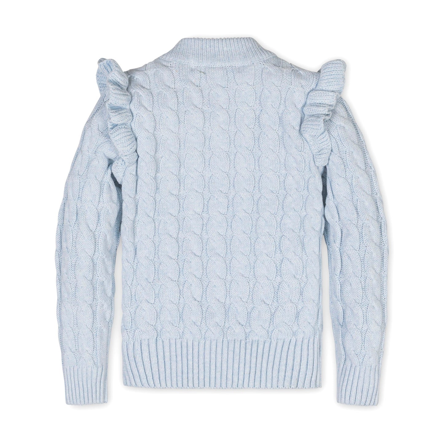 Organic Mock Neck Ruffle Sweater
