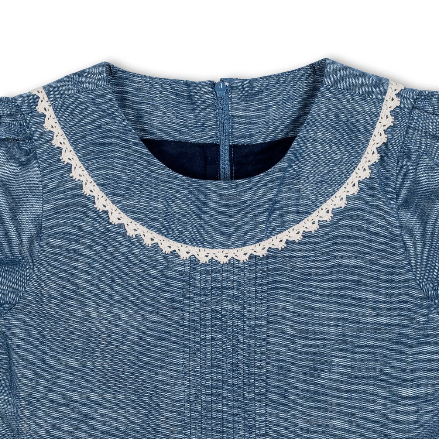 Organic Pintuck Chambray Dress